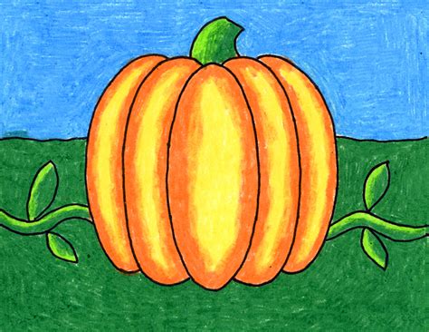 easy draw pumpkin|easy pumpkin drawing for kids.